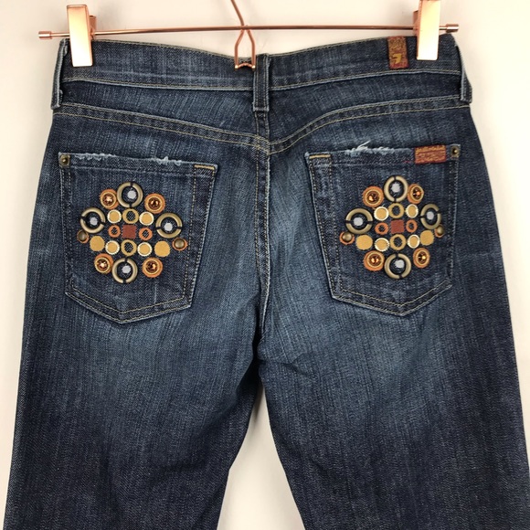 7 For All Mankind Medallion Bootcut Denim Jeans 25 - Picture 4 of 8